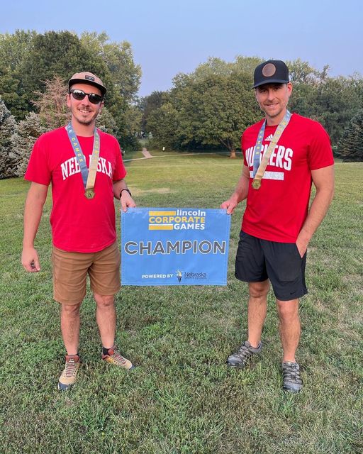 UNL's first place disc golf team from the 2023 Lincoln Corporate Games