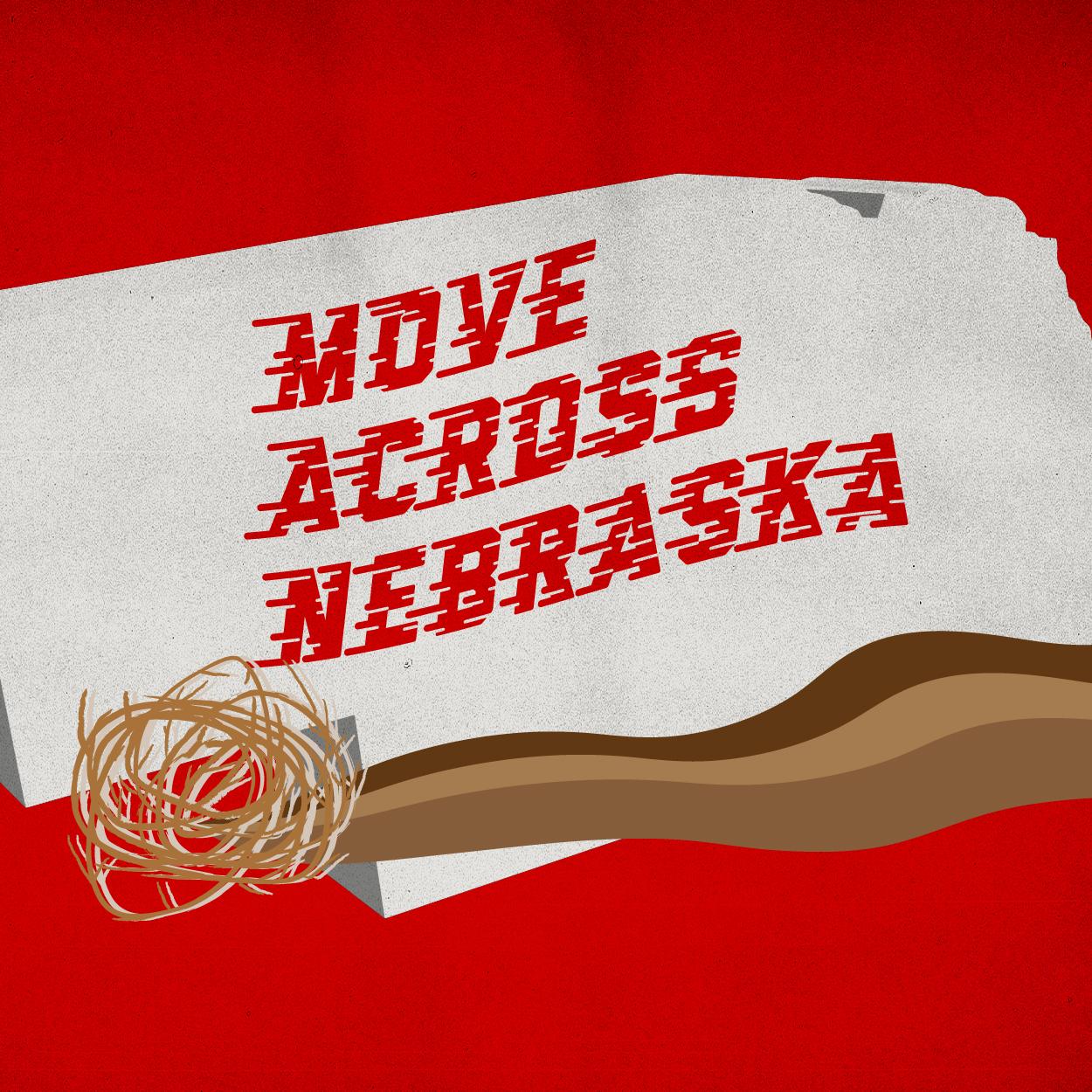 Move Across Nebraska with tumbleweed icon 